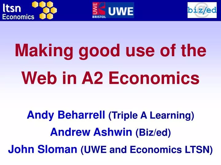 making good use of the web in a2 economics