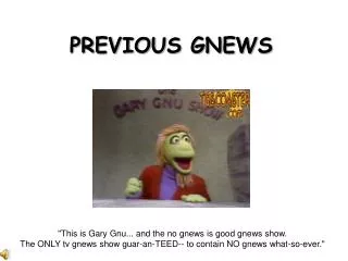 PREVIOUS GNEWS