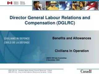 Director General Labour Relations and Compensation (DGLRC)