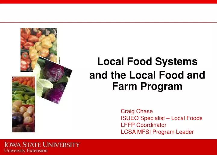 local food systems and the local food and farm program