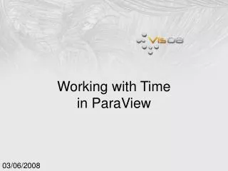 Working with Time in ParaView