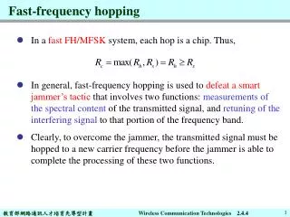 Fast-frequency hopping