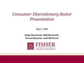 Consumer Discretionary Sector Presentation