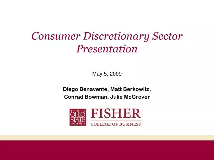 consumer discretionary sector presentation