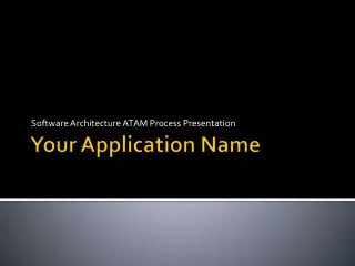 software architecture atam process presentation