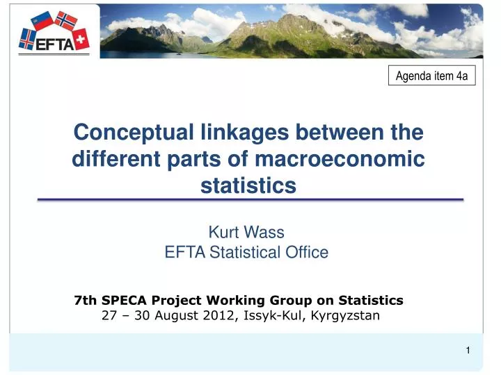conceptual linkages between the different parts of macroeconomic statistics