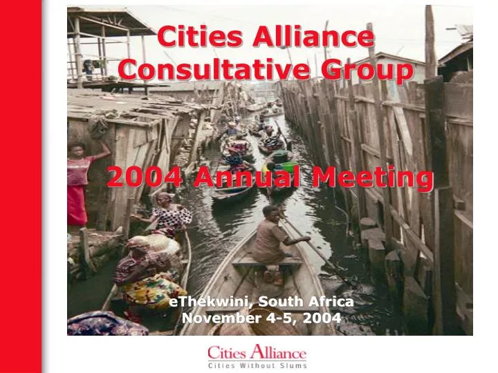 cities alliance consultative group