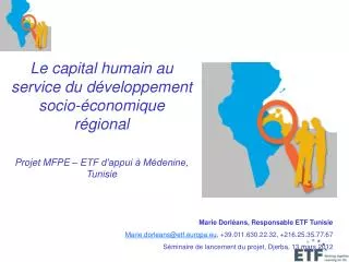 Le capital humain au service du développement socio-économique régional