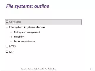 File systems: outline