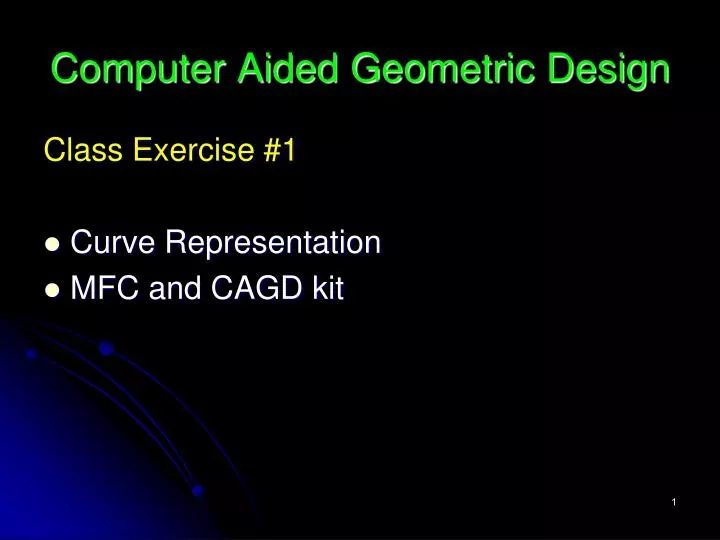 computer aided geometric design