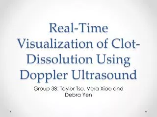 Real-Time Visualization of Clot-Dissolution Using Doppler Ultrasound