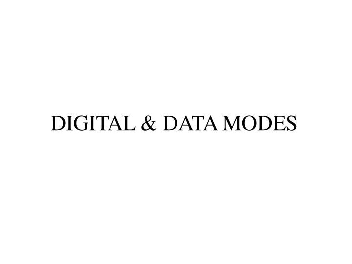 digital data modes