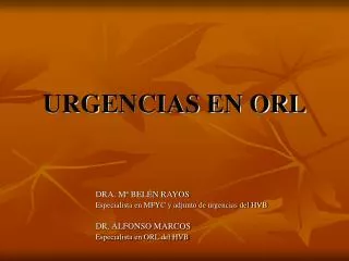 urgencias en orl