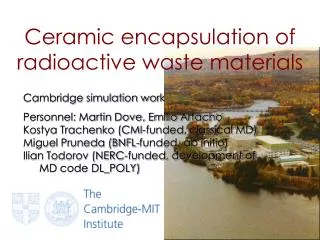 ceramic encapsulation of radioactive waste materials