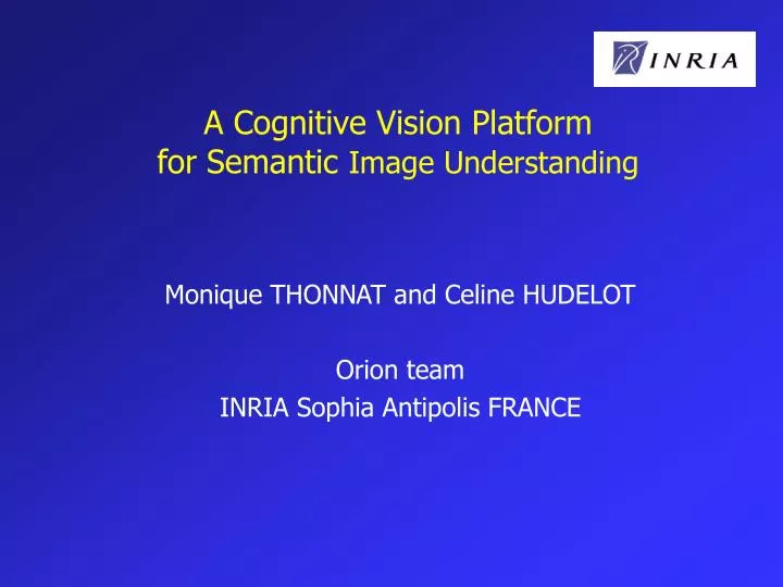 a cognitive vision platform for semantic image understanding