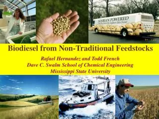 Biodiesel from Non-Traditional Feedstocks Rafael Hernandez and Todd French