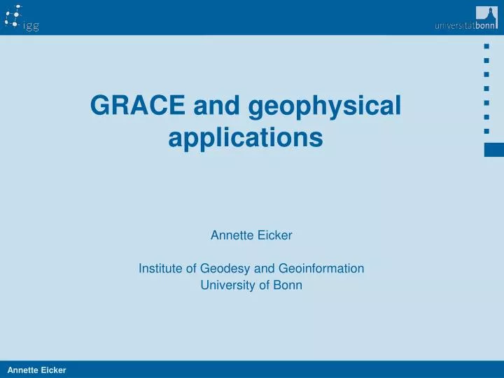 grace and geophysical applications
