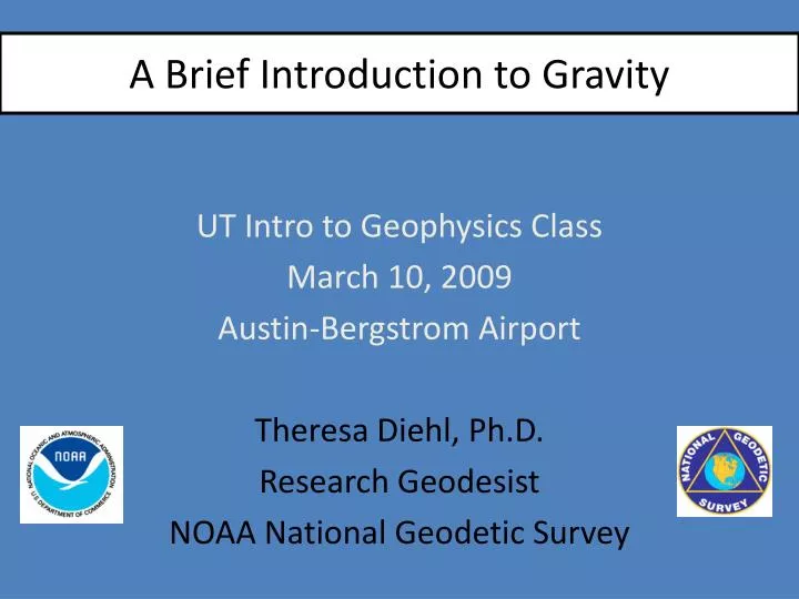 a brief introduction to gravity
