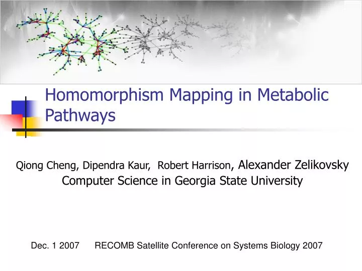 homomorphism mapping in metabolic pathways