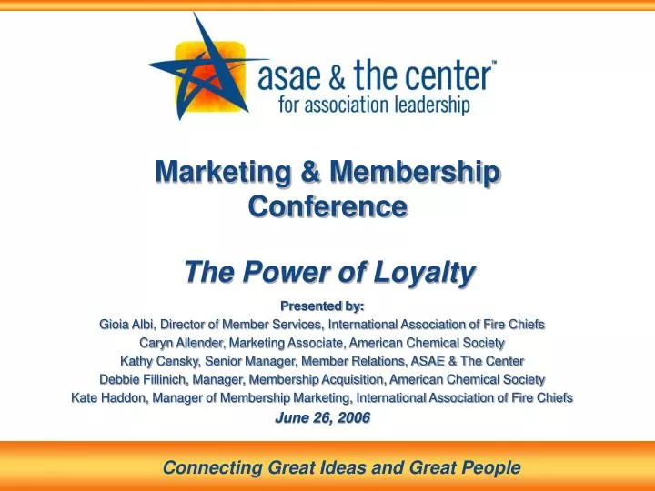 marketing membership conference the power of loyalty