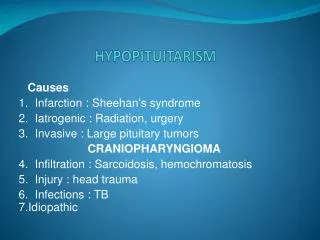 HYPOPITUITARISM
