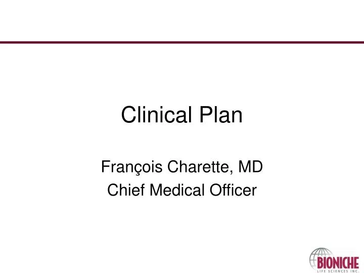 clinical plan