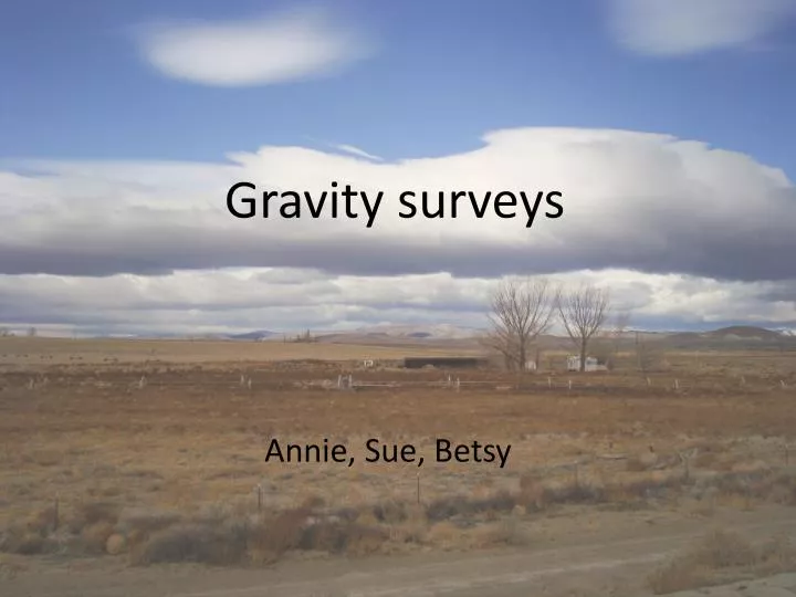 gravity surveys