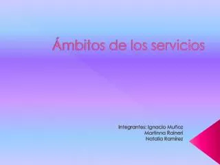 mbitos de los servicios