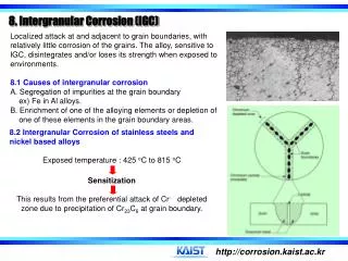 8. Intergranular Corrosion (IGC)
