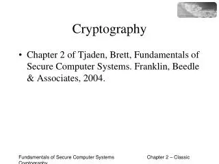 Cryptography