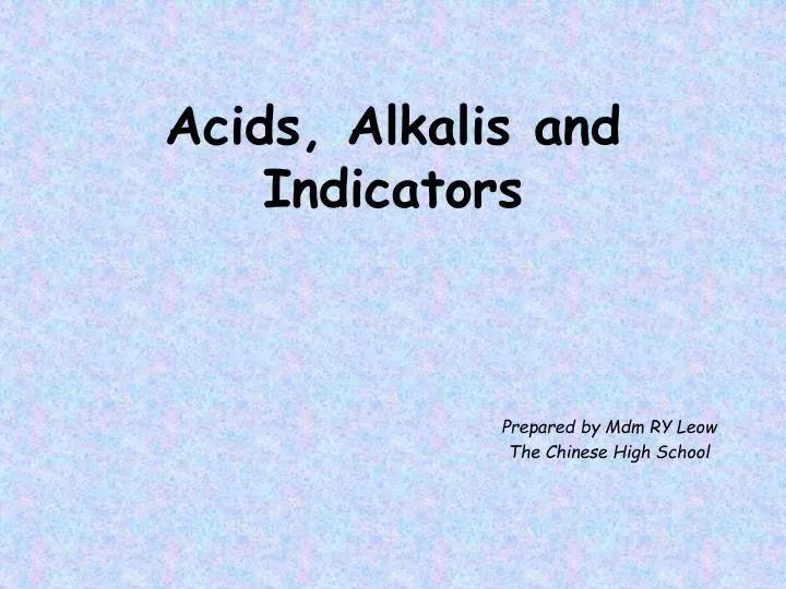 acids alkalis and indicators