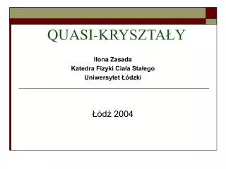 quasi kryszta y