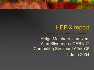hepix report
