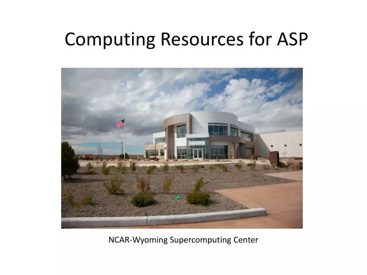 computing resources for asp