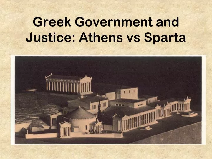 greek government and justice athens vs sparta