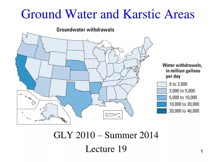ground water and karstic areas