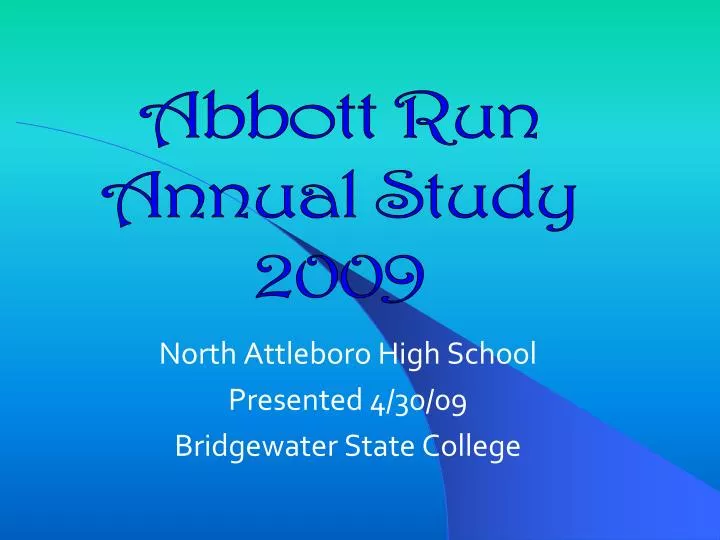 north attleboro high school presented 4 30 09 bridgewater state college