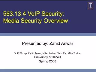 563.13.4 VoIP Security: Media Security Overview