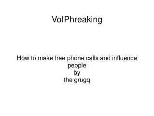 VoIPhreaking