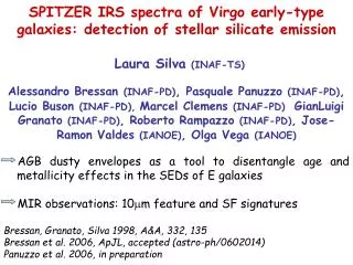 SPITZER IRS spectra of Virgo early-type galaxies: detection of stellar silicate emission