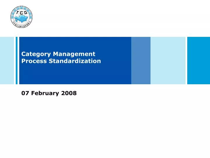 category management process standardization