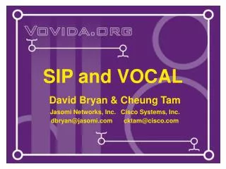 SIP and VOCAL