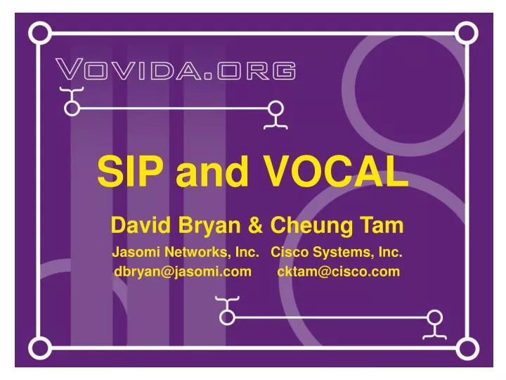 sip and vocal