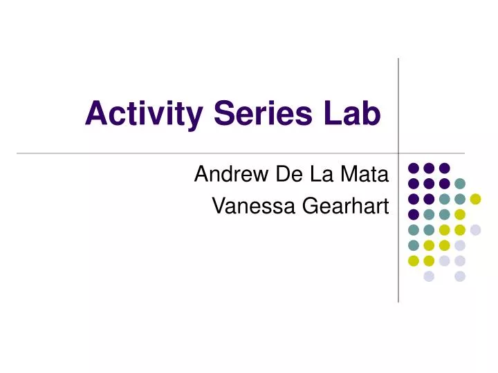 activity series lab