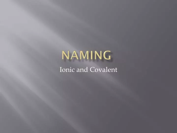 naming
