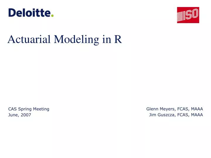 actuarial modeling in r
