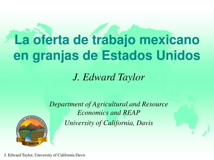 la oferta de trabajo mexicano en granjas de estados unidos