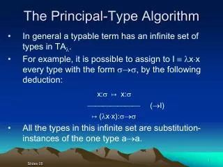 The Principal-Type Algorithm