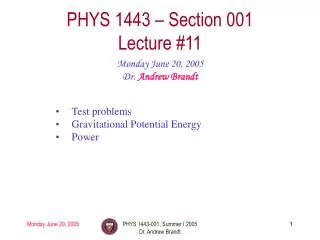 phys 1443 section 001 lecture 11