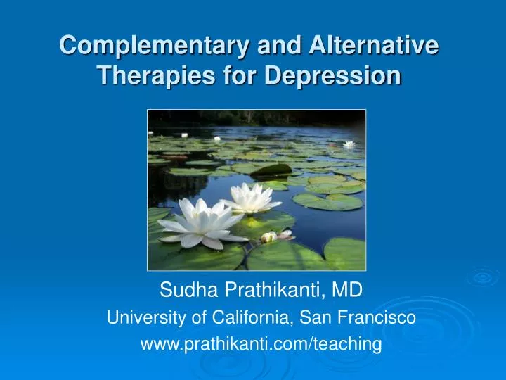 complementary and alternative therapies for depression